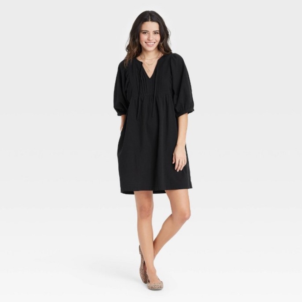 Black babydoll dress